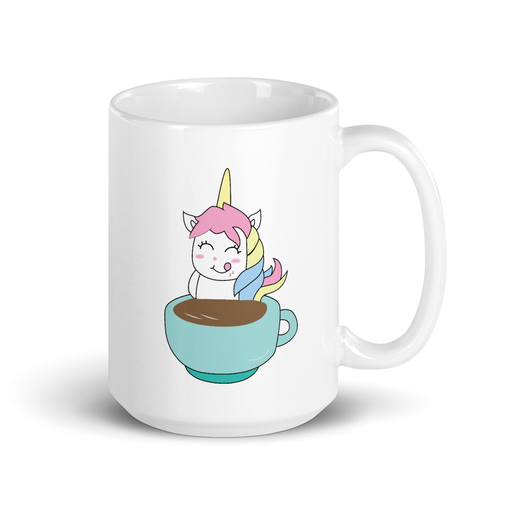 Unicorn On Coffee Coffee Mug Unicorn Coffee Mug Bubbly Genie